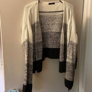 Slouch cropped open front sweater